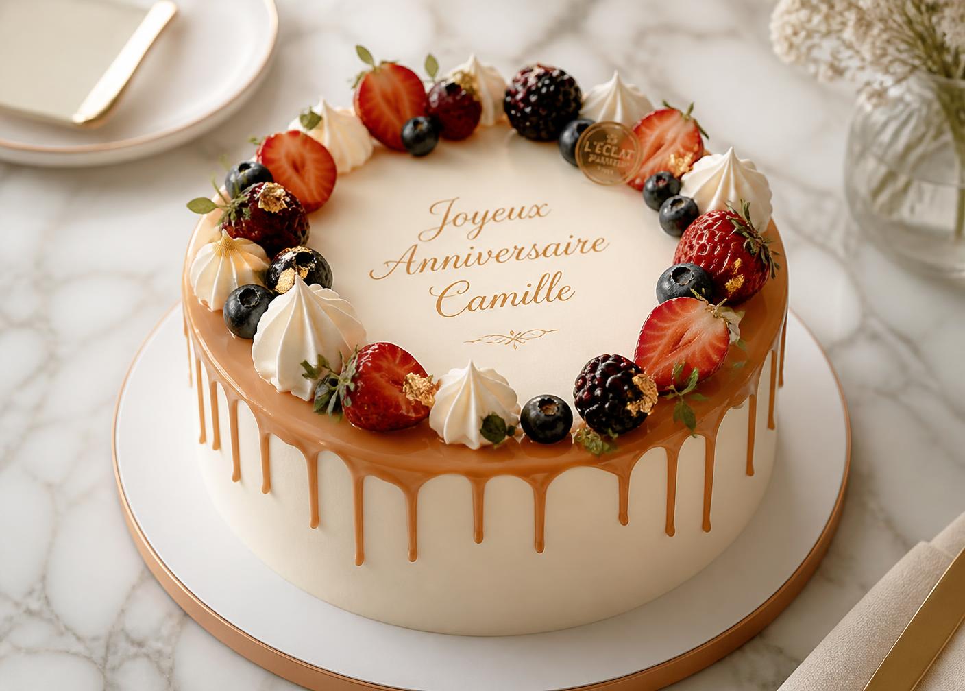 Gâteau d'anniversaire personnalisé préparé sur commande à Savigny-sur-Orge